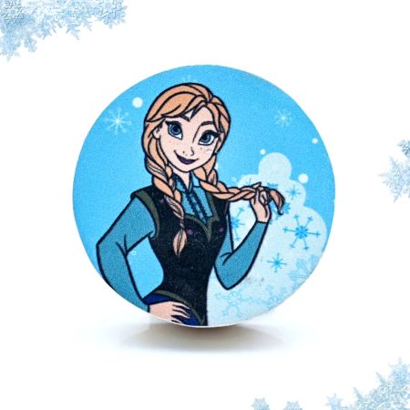 Handmade Pine Wood Anna Themed Knob for Kids Furniture
